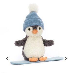 Jellycat Peanut Penguin Snowboarding/ new with dust bag